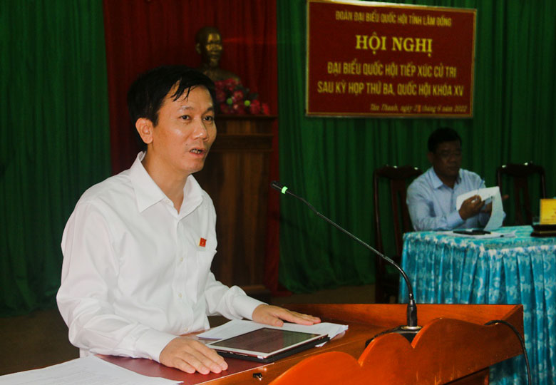 Đoàn ĐBQH Lâm Đồng tiếp xúc với cử tri huyện Lâm Hà
