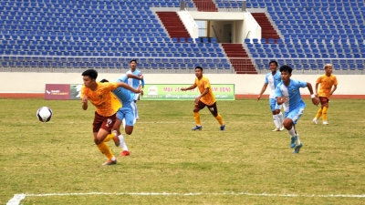 Lâm Đồng chia điểm cùng Trẻ TP Hồ Chí Minh trong trận khai mạc Giải bóng đá hạng Nhì 2024 trên sân Đà Lạt