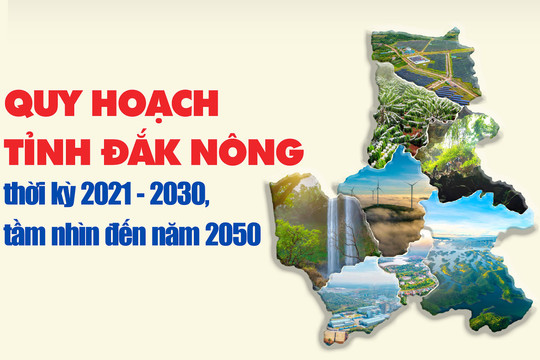 Quy hoạch tỉnh Đắk Nông thời kỳ 2021 - 2023, tầm nhìn đến 2050