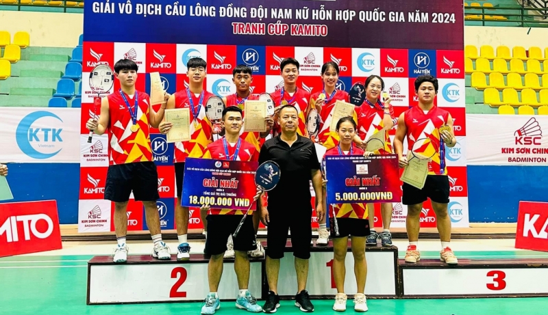 Đội tuyển Lâm Đồng giành HCV tại Giải vô địch Cầu lông Quốc gia