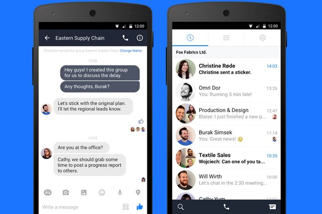 Facebook ra mắt phiên bản nhắn tin Messenger cho công việc