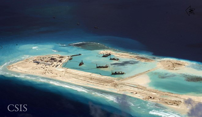 Trung Quốc cải tạo trái phép các đảo trên Biển Đông. (Nguồn: CSIS)