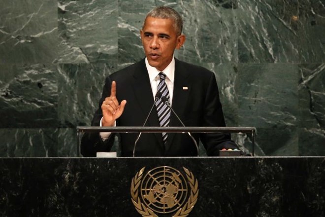 Tổng thống Mỹ Barack Obama có bài phát biểu cuối cùng trên cương vị Tổng thống Mỹ ở Đại hội đồng Liên hợp quốc. (Nguồn: Reuters)
