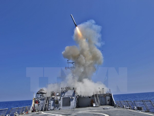 Tên lửa hành trình Tomahawk của Mỹ. (Nguồn: AFP/TTXVN)