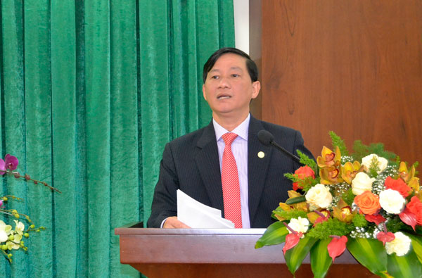 Phó Bí thư Thường trực Tỉnh ủy – Chủ tịch HĐND tỉnh Trần Đức Quận phát biểu chỉ đạo hội nghị