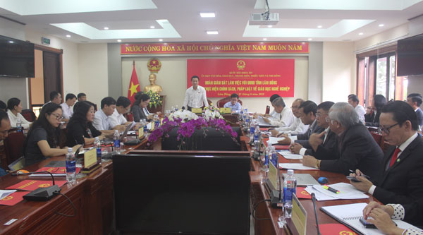 Đoàn giám sát Quốc hội làm việc với UBND tỉnh Lâm Đồng về giáo dục nghề nghiệp