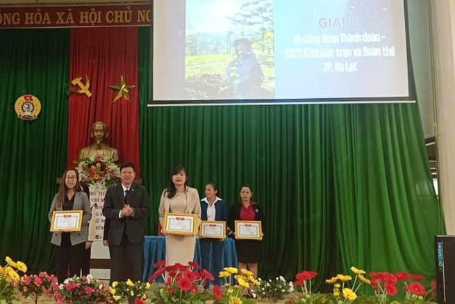 LĐLĐ thành phố Đà Lạt trao giải cuộc thi &quot;Nét đẹp công đoàn đoàn cơ sở năm 2020&quot; trên mạng xã hội Facebook