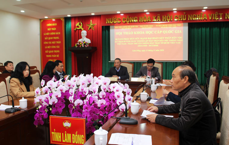 Các đại biểu tham dự hội thảo tại điểm cầu Lâm Đồng