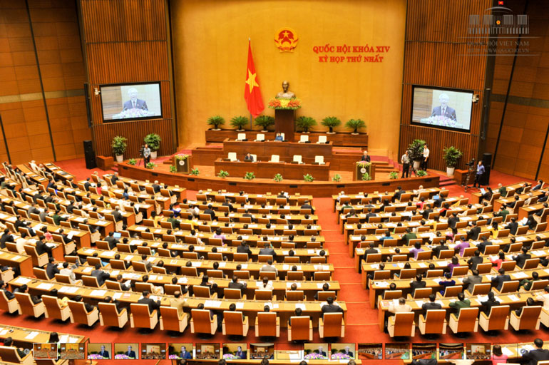 Toàn cảnh phiên khai mạc kỳ họp thứ nhất Quốc hội khóa XIV. Ảnh: Quochoi.vn