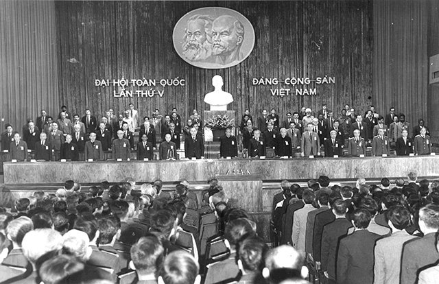 Đại hội đại biểu toàn quốc lần thứ V họp từ ngày 27 - 31/3/1982 tại Thủ đô Hà Nội. Ảnh: Báo Nhân dân