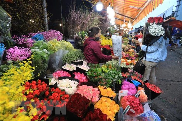 Người dân Thủ đô mua hoa tại chợ hoa Quảng An