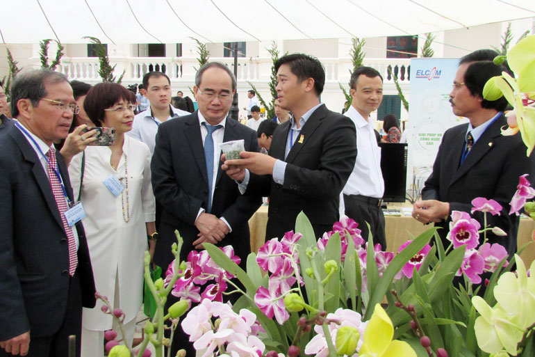 Trưng bày các giống hoa của thành viên Hiệp hội Hoa Đà Lạt tại hội nghị thu hút đầu tư nông nghiệp toàn quốc