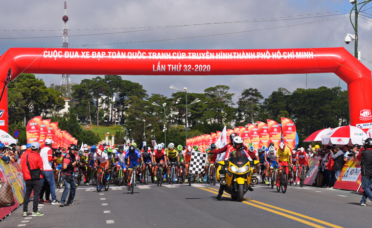 Đoàn đua xe đạp Cúp Truyền hình TP Hồ Chí Minh đến Lâm Đồng vào ngày 27/4