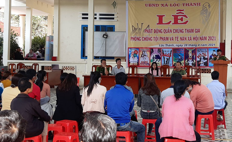 Phát động phong trào quần chúng bảo vệ ANTQ tại xã Lộc Thành