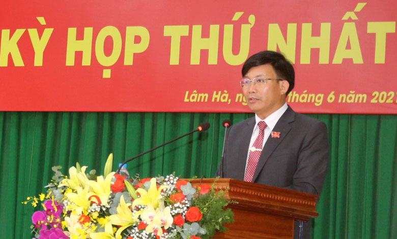 Đồng chí Hoàng Thanh Hải - Tỉnh ủy viên, Bí thư Huyện ủy Lâm Hà đắc cử Chủ tịch HĐND huyện Lâm Hà khóa VII