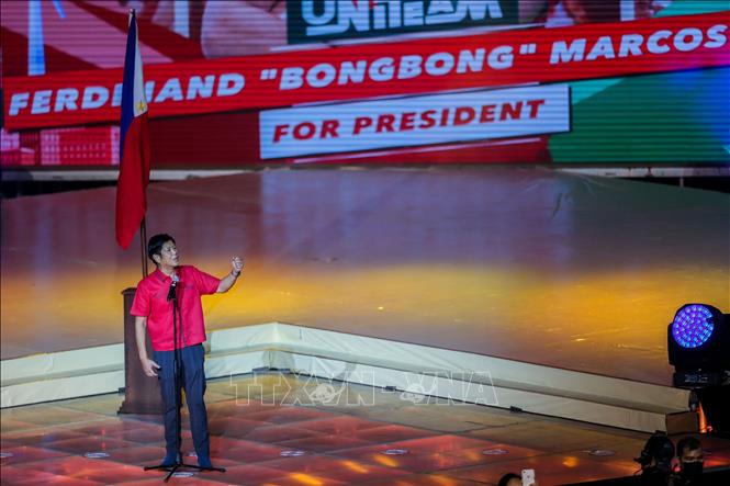 Ứng cử viên Tổng thống Philippines Ferdinand Marcos Jr phát biểu trong cuộc vận động tranh cử ở tỉnh Bulacan ngày 8/2/2022