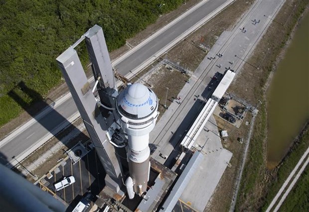 Tên lửa Atlas V mang theo tàu vũ trụ Starliner của Boeing chuẩn bị được phóng tại Trạm vũ trụ Cape Canaveral ở Florida (Mỹ), ngày 18/5/2022