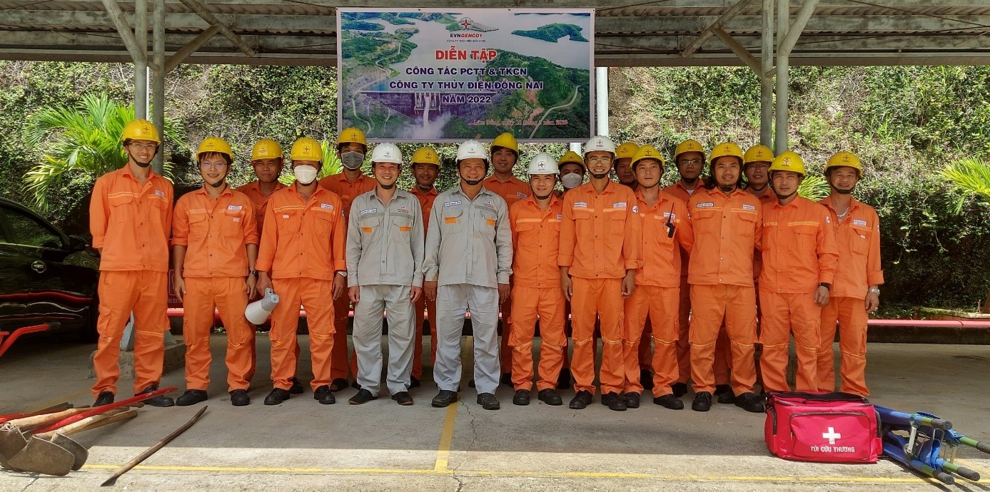 Công ty Thủy điện Đồng Nai diễn tập phòng chống thiên tai và tìm kiếm cứu nạn năm 2022