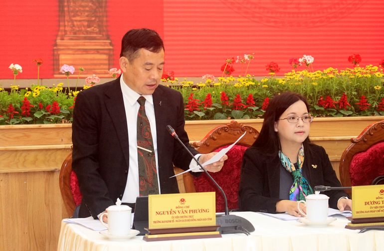Ông Nguyễn Văn Phương - Ủy viên Thường trực, Trưởng Ban Kinh tế - Ngân sách nêu yêu cầu giải trình