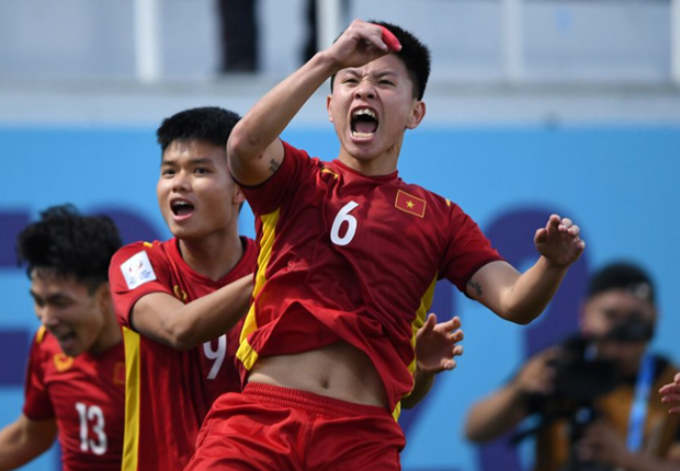 Tiến Long (số 6) ghi bàn giúp U23 Việt Nam cầm hòa U23 Hàn Quốc