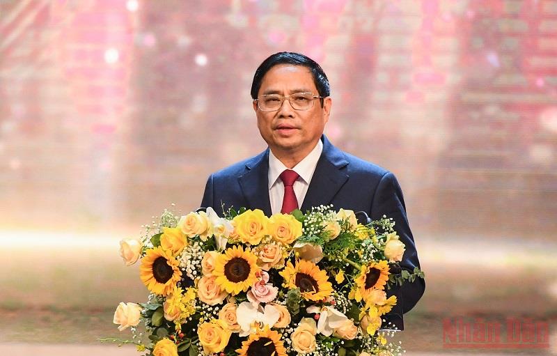 Thủ tướng Chính phủ Phạm Minh Chính phát biểu tại Lễ trao giải
