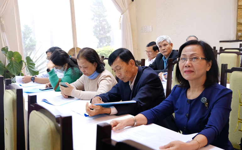 Các đại biểu đến từ các tỉnh, thành khu vực miền Trung, Tây Nguyên tham dự tập huấn